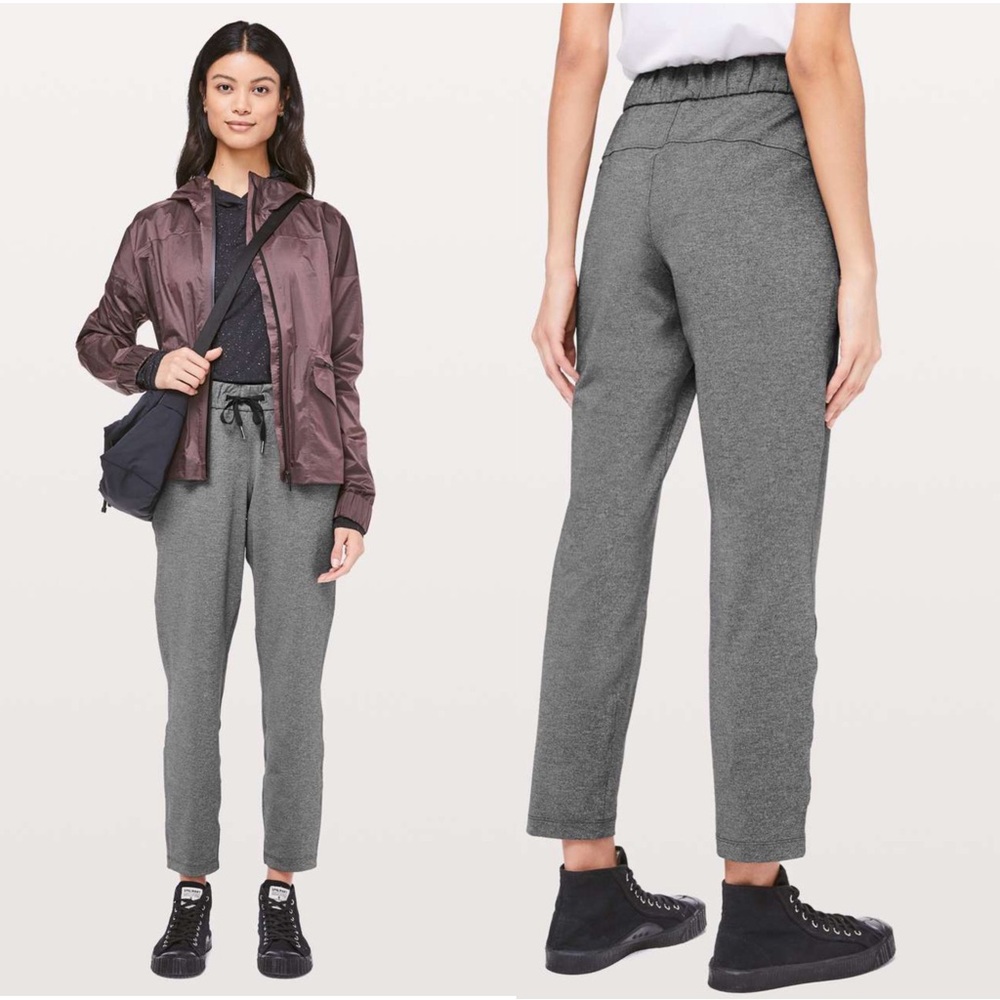 Lululemon On The Fly Pant 27" Heathered Black Woman’s Size 4